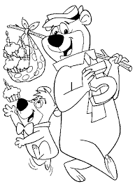 Download yogi bear coloring pages and use any clip art,coloring,png graphics in your website, document or presentation. Yogi Bear Coloring Pages