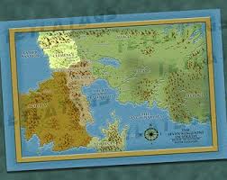 When you play the game of thrones, you win or you die. Seven Kingdoms Map Etsy