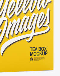 Download Tea Box Mockup Half Side View In Box Mockups On Yellow Images Object Mockups
