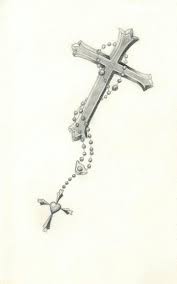 Rosary With A Cross Rosary Bead Tattoo Rosary Tattoo Tattoo Designs