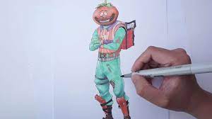Easy fortnite characters to draw how to draw tomato head fortnite how to draw tomato head and all other pictures, designs or photos on our website are copyright of their respective owners. Let S Draw Tomato Head Skin From Fortnite Youtube