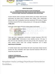 Lembaga peperiksaan, kementerian pelajaran malaysia, blok e 11, kompleks e, pusat pentadbiran kerajaan persekutuan, presint 1, 2604 putrajaya (up. Kami Viral Tolong Sebarkan Hal Ini Pemyerahan Facebook