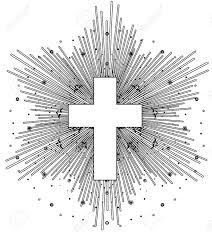 Cool easy drawings google search cross drawing tattoo. Outline Drawing Of Catholic Cross With Rays Of The Sun In Vintage Royalty Free Cliparts Vectors And Stock Illustration Image 122965542