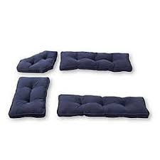 Pcinfuns indoor/outdoor all weather chair pads seat cushions garden patio home chair cushions, 17 x 16 (navy blue (4 set)) 0. Blue Chair Cushions Bed Bath Beyond