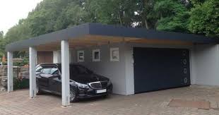 Doppelcarport Typ Massiv Mit Abstellraum Im Massiv Look Fertiggaragen Doppelcarport Carport