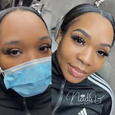 Ombré brows, lashes, and lip gloss is the new makeup 😍 you can't tell me  we didn't upgrade her already beautiful face 👑 colors used: ebony by  @tinadaviesprofessional with blackish brown plus