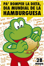 Bbq con doble medallón de carne de 140 g con queso cheddar, panceta ahumada, aro. Dia Mundial De La Hamburguesa Hamburguesas Divertido Dia Mundial
