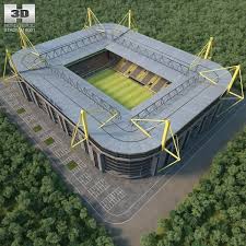 3d Model Of Signal Iduna Park Stadium Architecture Sports Stadium Stadium