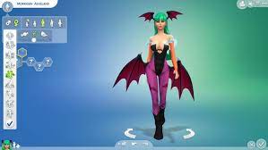 Morrigan Is Coming Together Nicely She Should Be Available For Download Later This Week New Hair Bat Wings Tights Top Gloves And N Sims Sims 4 Sims 4 Cc