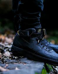All Black Air Forces Outfit Unstable Fragments Sneakers Men Streetwear Outfit Mens Casual Shoes