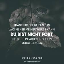 Tranen Beschreiben Das Was Keiner Meiner Worte Kann Du Bist Nicht Fort Du Bist Einfach Schon Vorgegangen Fard Visual Statements Spruche Trauer Worter Trostende Worte