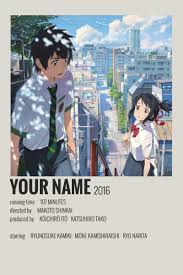 Your Name By Maja Film Posters Minimalist Retro Poster Anime Films
