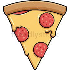 Pepperoni Pizza Slice Cartoon Vector Clipart Friendlystock Pizza Slice Cartoon Cupcakes Cartoon Pizza Slice