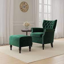 Pin By Keturah Williams On Bedroom Ideas In 2021 Chair And Ottoman Set Furniture Green Accent Chair