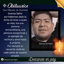 ⚜️🅞🅑🅘🅣🅤🅐🅡🅘🅞🅢✦✦🅢🅐🅝 🅜🅘🅖🅤🅔🅛⚜️ La familia doliente comunica  a sus amistades y personas piadosas el sensible fallecimiento de: ⚜️Felipe  de Jesús Rangel Pérez ⚜️ Se estará velando en Calle Hermes #40 en la colonia