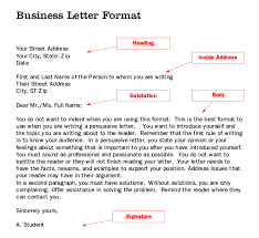 Business Letter Writing Samples Letter