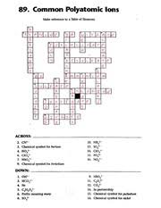 Chapter 8 photosynthesis crossword puzzle answers. Crossword Puzzle Polyatomic Ions Key Course Hero