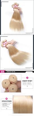 613 Blonde Hair 3bundles Straight Human Hair Weave