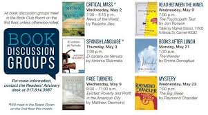 Check Out The Book Discussion Groups In May At The Carmel Clay Public Library Find Out More At Www Carmel Lib In Book Discussion The Book Club Library Events