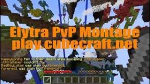 This is a 4 biome pvp arena such as ocean, nether, snow, and end. Minecraft Elytra Pvp Epic Kills Swoops Montage Cubecraft Server Youtube