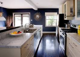 Blue And White Interiors Living Rooms Kitchens Bedrooms And More Kitchen Remodel Small Kitchen Design Small Blue Kitchen Walls