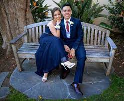 Navy Blue Prom Couple With Corjajis Prom Couples Navy Prom Dresses Prom Picture Poses