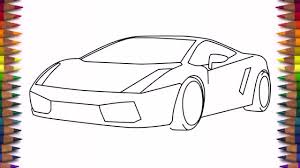 How To Draw A Car Lamborghini Gallardo Easy Step By Step Youtube Draw front and back bumper.