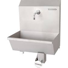 knee operated hand wash sink trough