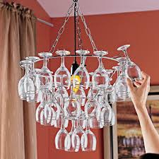 7 wine glass & 7 wine bottle chandelier pendant style light lighting wine decor. Wine Glass Chandelier Ideas On Foter