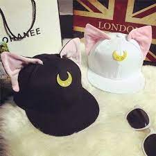 Japanese Anime Sailor Moon Luna Cat Ears Hat Kawaii Cat Kawaii Hat