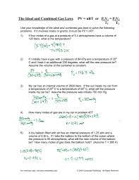 Gas laws packet ideal gas law worksheet pv = nrt. Combined Law And Ideal Gas Worksheet Page 1 Line 17qq Com