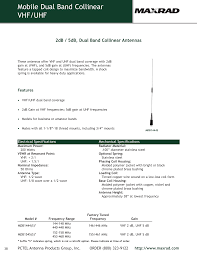 Maxrad Mdb1444s Dual Band Vhf Uhf Collinear Antenna