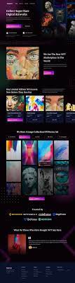 Supertart Nft Landing Page In 2021 Landing Page Website Design Landing Page Design