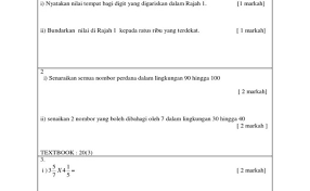Soalan Matematik Tahun 6 Format Baharu Otosection