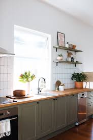 Trend Alert Butcher Block Countertops Cococozy In 2020 Green Kitchen Cabinets Kitchen Renovation Kitchen Design