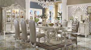 Though most dining room table sets come with a table and matching chairs, many variations of modern formal dining room sets are available at luxedecor. Acme 61130 Versailles Large Formal Dining Room Set In White Dallas Designer Furniture