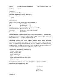 Contoh Surat Permohonan Izin Mutasi Antar Instansi Contohpedi C0m Docx