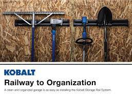 Box with stereo rubbermaid garage organization systems kobalt tool chest with radio kobalt tool chest parts best garage rail system kobalt bike hook kobalt black rail basket kobalt rack. Kobalt 11 Piece 7 1 In Gray And Black Plastic Multipurpose Storage Rail System In The Slatwall Rail Storage Systems Department At Lowes Com