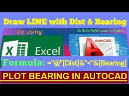 How To Plot Bearing And Distance In Autocad Using Excel Land Surveying Youtube Land Surveying Surveying Autocad
