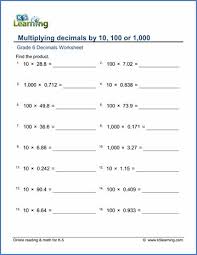 Multiplying Decimals By Powers Of 10 Worksheets In 2020 Decimals Worksheets Math Worksheets Grade 5 Math Worksheets