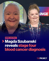 Magda Szubanski has revealed that she has been diagnosed with stage four  mantle cell lymphoma, “a rare and fast-moving blood cancer.” “I won't  sugar-coat it: it's rough. But I'm hopeful. I'm being