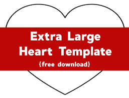 super sized heart outline extra large printable template