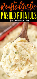 Roasted Garlic Mashed Potatoes The Best Mashed Potatoes Ever Ready To Eat In 30 Minutes Hom Roasted Garlic Mashed Potatoes Garlic Mashed Potatoes Potatoes