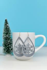 Download Snowflake Faux Leather Earrings Hey Let S Make Stuff PSD Mockup Templates
