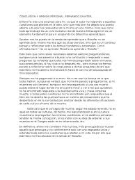 El propósito de este libro es por un lado muy modesto y por otro desmesuradamente ambicioso. Conclusion Y Opinion Personal De Savater Preguntas De La Vida