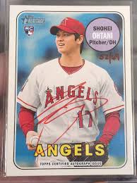 This is an original, authentic baseball card of shohei ohtani produced by topps in 2018. Hottest Shohei Ohtani Baseball Cards On Ebay As Angels Sensation Soars