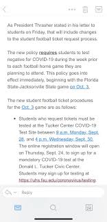Tickets for the game are only available through participating schools. Fsu Will Now Require Negative Covid Tests To Receive Football Student Tickets Fsu