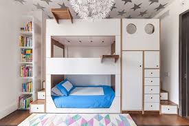 You have three kid that have to share a room, or maybe just one kid with a small room who has two very close friends, then these triple bunk beds are a good investment for their sleeping needs. Here S A Clever Triple Bunk Bed For Three Kids In Brooklyn Kids Loft Beds Bunk Beds With Storage Bunk Bed With Slide