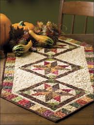 Autumn Stars Quilted Table Runner Pattern Es00140 Quilted Table Runners Patterns Quilted Table Runners Table Runner Pattern