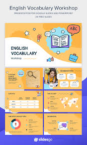 It includes 65 unique slides with 50 curated colors. Design Your English Vocabulary Workshop With This Cool Presentation Download It As Google S Vocabulary Workshop English Vocabulary Powerpoint Design Templates